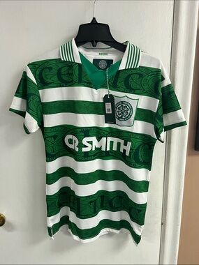 NWT 1996 Retro Celtic FC Green & White  Soccer Jersey size Medium